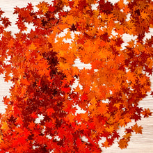 Load image into Gallery viewer, Rusty Copper Maple Leaf Sequin Embellishments, 800 pcs (approx.) | Orange, Brown
