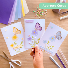 Load image into Gallery viewer, Mini butterfly garden aperture card pack
