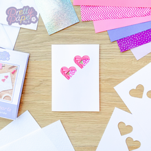 Load image into Gallery viewer, mini hearts card in pink
