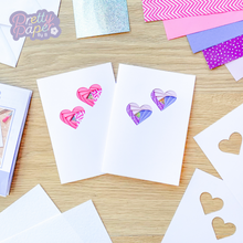 Load image into Gallery viewer, mini hearts iris folding cards
