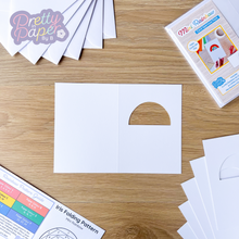 Load image into Gallery viewer, Mini Rainbow Card Apertures A6 (Pack of 6) | White Card Blanks &amp; Envelopes x6
