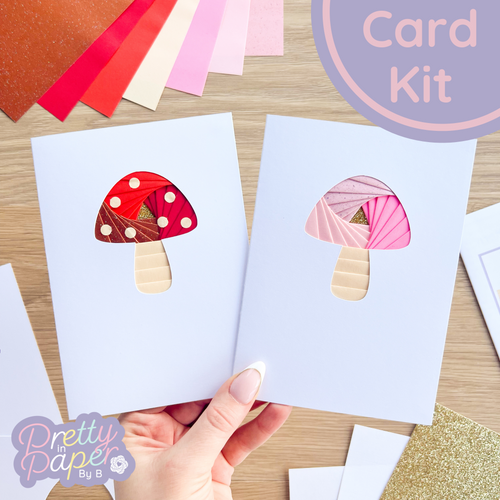 Mini Toadstool Iris Folding Card Kit