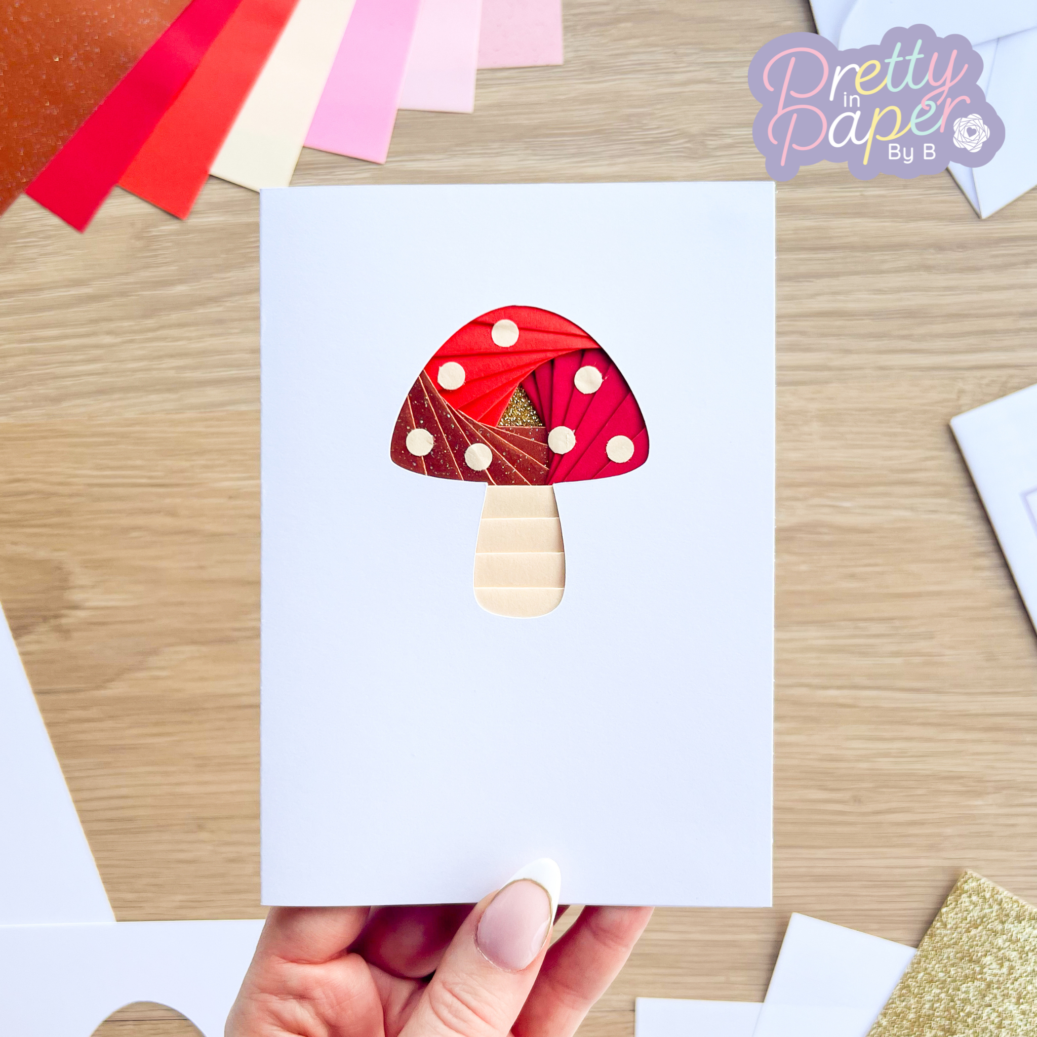Iris Fold Toadstool Mini Pattern Template | PDF SVG | Card Making ...