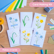 Mini Wildflowers Card Making Kit | Beginner Iris Folding Kit | Letterbox Craft Kit Gift | Buttercup, Forget-me-not, Snowdrop