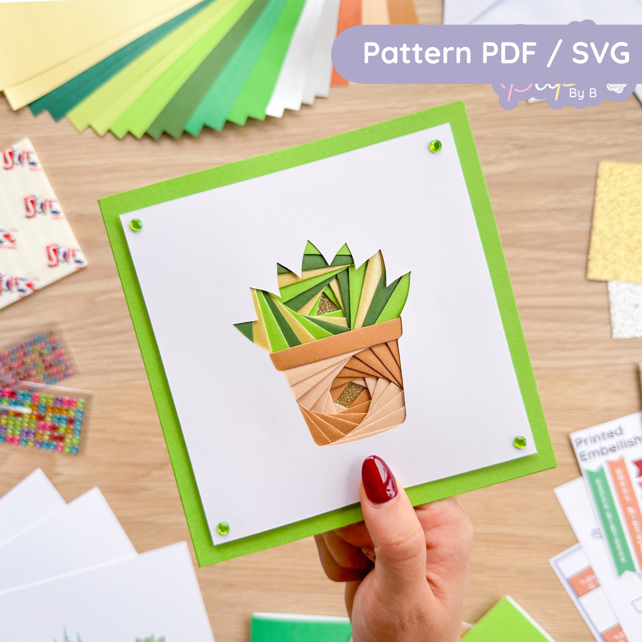 Iris Folding Flower Template