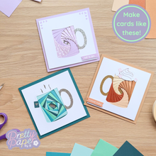 Load image into Gallery viewer, Make cards like these - three iris folding mug greeting cards
