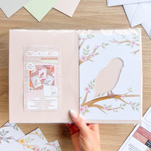 Load image into Gallery viewer, Woodland Owls Aperture Card (Pack of 3) | 3 x PRINTED Apertures, Coloured Card Blanks &amp; Envelopes | Intermediate | Tawny, Barn, Snowy Owls
