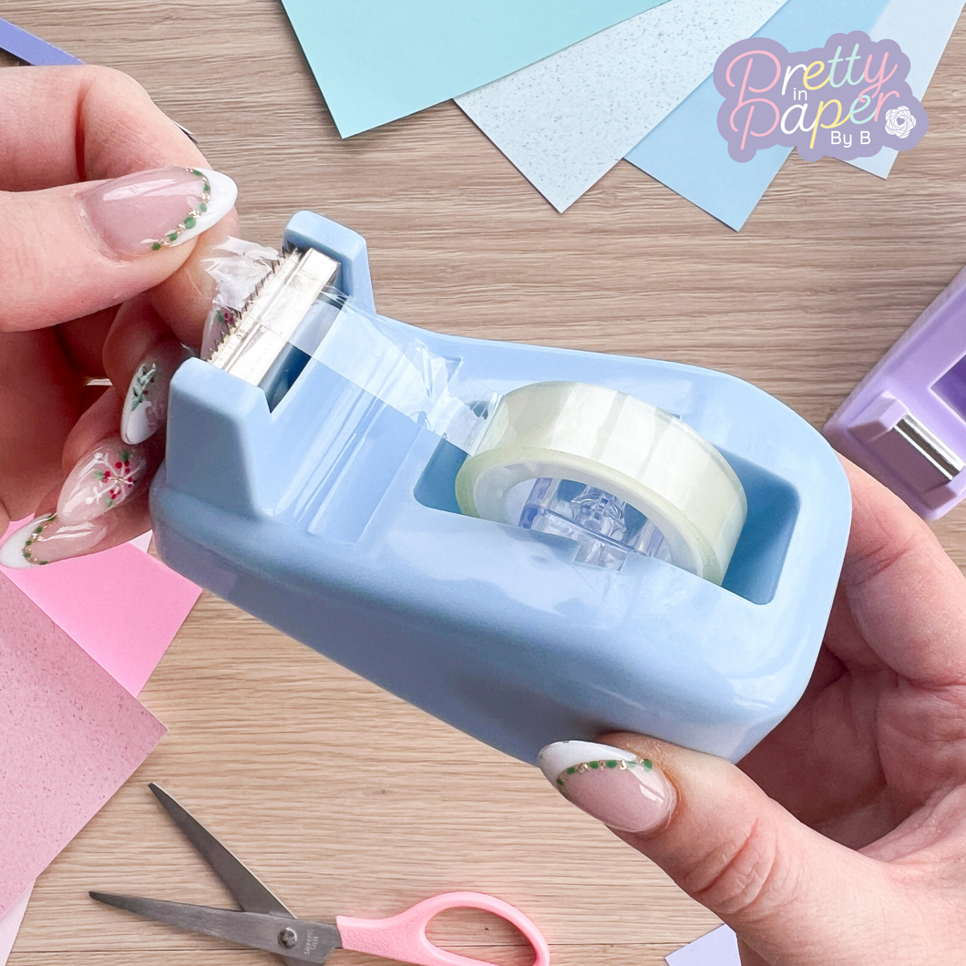 Blue Paper Craft Tape Dispenser