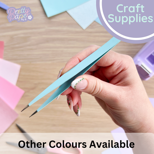 Paper craft tweezers pastel