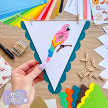 Load image into Gallery viewer, Parrot Jungle Animal Iris Folding Bunting Kit
