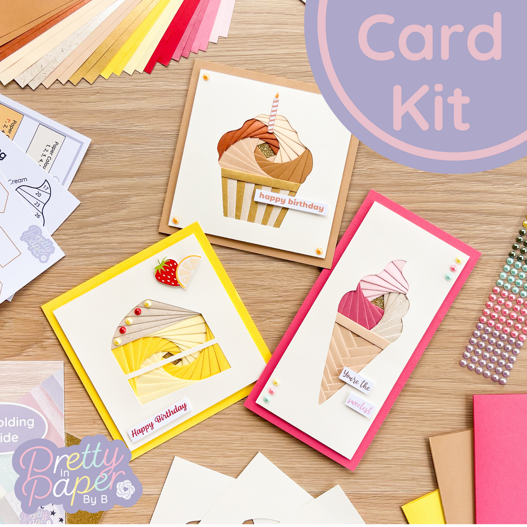 Party Treats Intermediate Iris Folding Card Kit