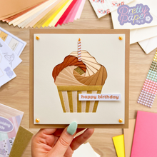 Load image into Gallery viewer, Cupcake Iris Paper Folding Card
