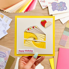 Load image into Gallery viewer, Cake Slice Iris Folding Card
