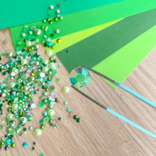 Load image into Gallery viewer, Pearl Gem Mix – Fields of Green, 3–8mm, 15g – Craft Embellishments
