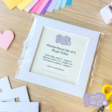 Load image into Gallery viewer, Picture Mount set of three bright white
