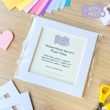 Load image into Gallery viewer, Picture mounts outer edge 8 inch, to fit 6 inch picture or card
