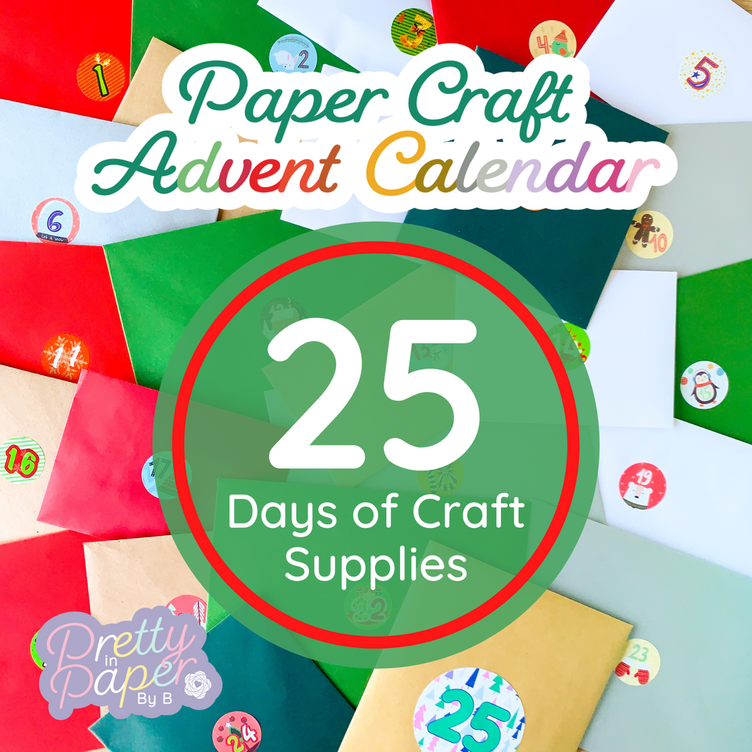 PRE-ORDER Paper Craft Advent Calendar | Forest Friends Edition 2024 | 25 Days of Craft Supplies | Christmas Craft Activity