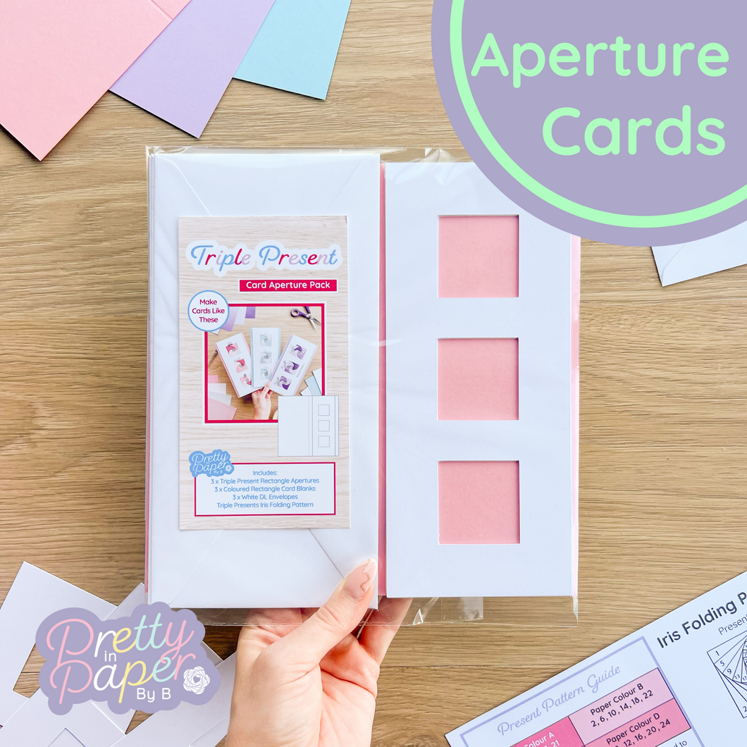 Triple Square Present Aperture Card (Pack of 3) | 3 x Card Apertures ...