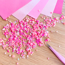 Load image into Gallery viewer, Pearl Gem Mix – Pretty in Pink, 3–8mm, 15g – Craft Embellishments

