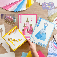 Load image into Gallery viewer, Iris fold princess card making kit
