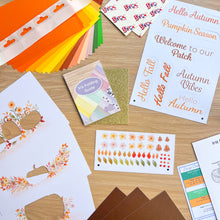 Load image into Gallery viewer, Pumpkin Meadow Picture Craft Kit | Fall Home Décor Iris Paper Folding Adult Craft Kit | Beginner to Advanced | Pumpkin
