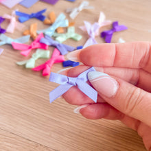 Load image into Gallery viewer, Ribbon Bow Craft Embellishments 6-7mm wide | Silver Gold Green Red Multicoloured | 20 per pack
