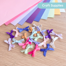 Load image into Gallery viewer, Satin ribbon bows card embellishments
