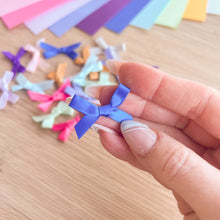 Load image into Gallery viewer, Ribbon Bow Craft Embellishments 6-7mm wide | Silver Gold Green Red Multicoloured | 20 per pack
