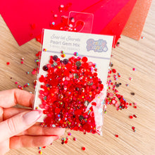 Load image into Gallery viewer, Red Pearl Gem Mix – Scarlet Secrets, 3–8mm, 15g – Craft Embellishments
