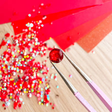 Load image into Gallery viewer, Red Pearl Gem Mix – Scarlet Secrets, 3–8mm, 15g – Craft Embellishments
