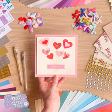 Load image into Gallery viewer, Sharing the Love Craft Project Kit | Iris Folding Card Making and Wall Art | Craft Kit Gift
