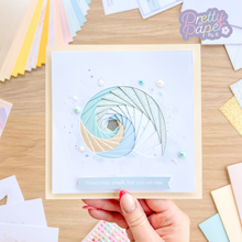 Load image into Gallery viewer, Spiral Shell iris folding card
