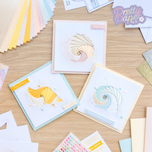 Load image into Gallery viewer, Three iris folding shell greeting cards
