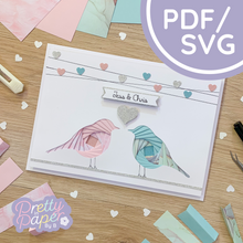 Load image into Gallery viewer, Bird Iris Folding Pattern PDF &amp; SVG x 2 | Robin Iris Folding Template Beginner | Printable Download | Garden Bird Card Making Template | Blue Tit
