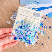 Load image into Gallery viewer, Snowflake Sparkle Embellishment Pack, 5–14mm, 400+ pcs – Craft Embellishments

