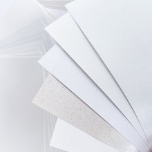 Load image into Gallery viewer, Snowy Serenity Paper Pack A5, 30 Sheets | Plain, Textured, Pearlised &amp; Sparkle Paper Pad | White
