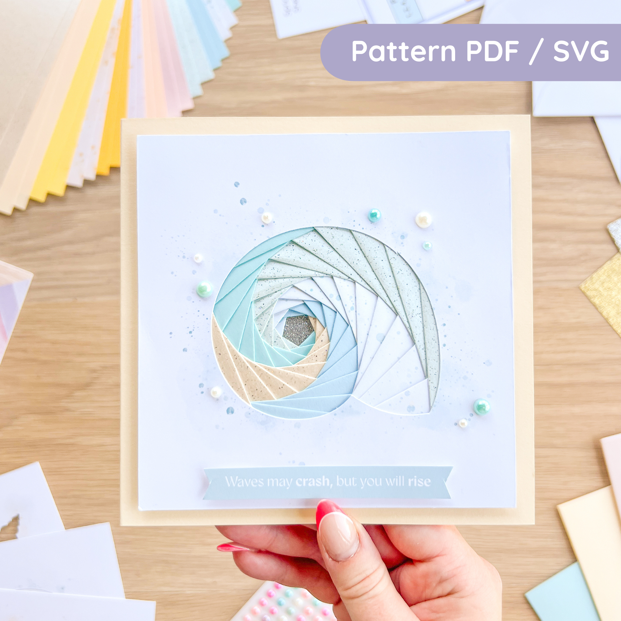 Spiral Shell Iris Folding Pattern PDF & SVG | Beginner Printable Downl ...