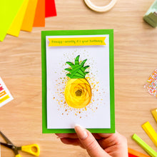 Load image into Gallery viewer, Pineapple iris folding card
