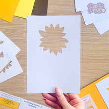 Load image into Gallery viewer, Sunflower Aperture Card (Pack of 3) | 3 x Apertures, Coloured Card Blanks &amp; Envelopes | Intermediate

