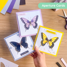 Load image into Gallery viewer, Swallowtail butterfly aperture card pack
