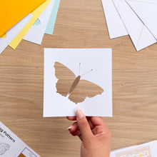 Load image into Gallery viewer, Tortoiseshell butterfly cut-out with printed  body and antennae
