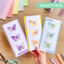 Load image into Gallery viewer, Triple butterfly aperture card pack
