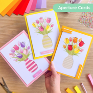 Tulip Bouquet Vase card aperture pack