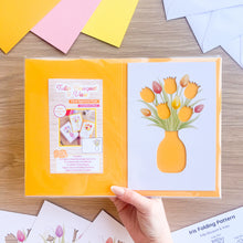 Load image into Gallery viewer, Tulip Bouquet and Vase Card Aperture Pack embellished edition
