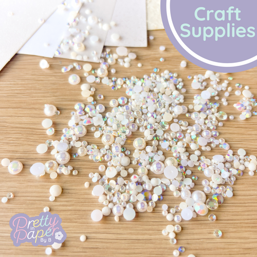 White pearl gem embellishments