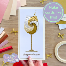 Load image into Gallery viewer, make cards like this gold wine glass
