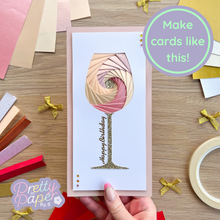 Load image into Gallery viewer, make cards like this - rose wine card
