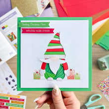 Load image into Gallery viewer, Wonky Gonks Card Making Kit| Traditional Christmas Edition | Beginner Iris Folding Craft Kit | Letterbox Craft Kit Gift | Red Green Gold
