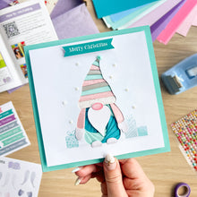 Load image into Gallery viewer, Wonky Gonks Card Making Kit | Winter Wonderland Edition | Beginner Iris Folding Craft Kit | Letterbox Craft Kit Gift | Blue Purple Teal
