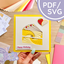 Load image into Gallery viewer, cake-slice-iris-folding-pattern
